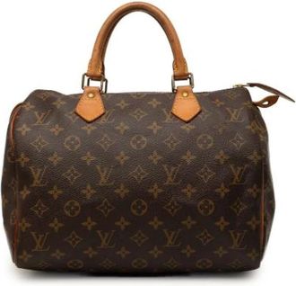 Louis Vuitton Tweedehands Canvas Louis Vuitton tassen - Dames - Vintage Handtas - Bruin - ONE Size - Vintage