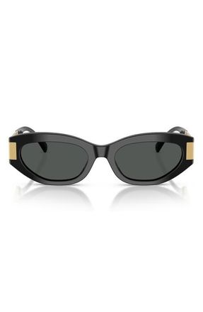 Versace 54mm Cat Eye Sunglasses in Black /Dark Grey at Nordstrom
