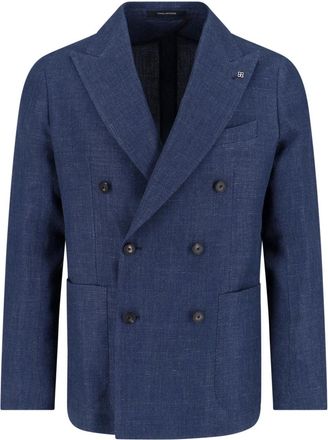 Tagliatore Tailored Black Jacket With Notched Lapel And Flap Pockets