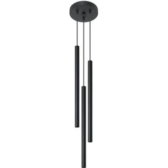 Wonderlamp L&aacute;mpara Colgante Vacu Negro, 3 Luces