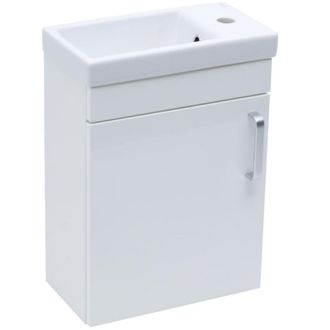 Puma Naturel - Vario Dekor Set Mueble Alto 40x50cm + Lavabo De Cer&aacute;mica, Blanco Alto Brillo (vario240bibl)