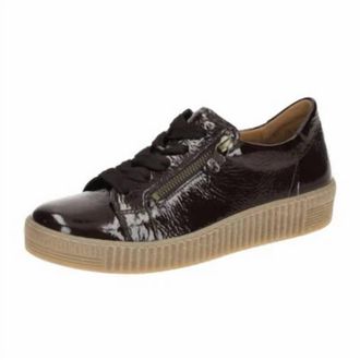 Gabor Womens Siviglia Lack Sneakers In Brown