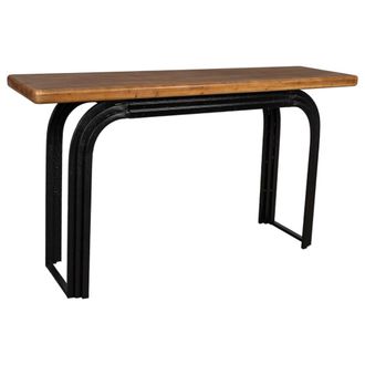 Wanderlust Deco Recibidor de madera negro 140x40x78h cm