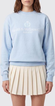 Sporty & Rich Felpa girocollo in cotone con logo a contrasto e fit relaxed