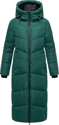 Marikoo dames gewatteerde mantel Firella met capuchon & tweewegrits