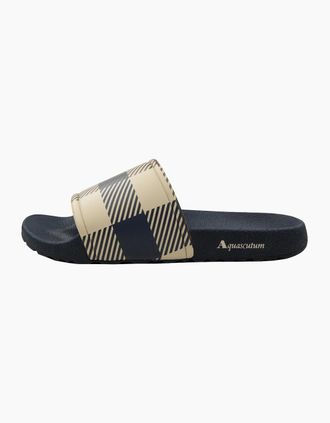 Aquascutum Mens Aquascutum Macro Iconic Slippers Navy 11 - Size: 12