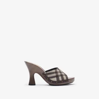 Burberry Check Potter Mules, Size: 38.5
