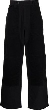 White Mountaineering four-pocket straight-leg trousers - men - Cotton - 4 - Black