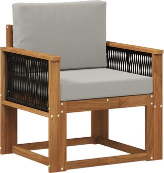 vidaXL Sof&aacute; Intermedio De Exterior Madera De Acacia S&oacute;lida Natural Vidaxl