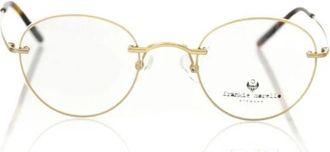 Frankie Morello Tijdloze ronde metalen bril - unisex - Brillen - Geel - ONE Size - Accessoires