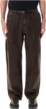 Gramicci Hemp Relaxed Pant - Heren - Wijde Broeken - Bruin - L - Katoen - Broeken