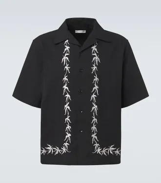 Commas Embroidered bowling shirt