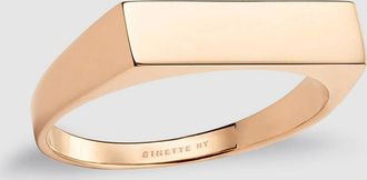 Ginette NY Bague Baguette Or Rose