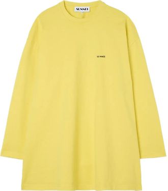 Sunnei T-shirt Mega a maniche lunghe - Giallo