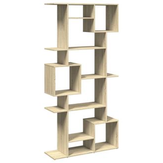 Berkfield Home Book Cabinet Sonoma Oak 92x29x188 cm Engineered Wood in Light Tan | Size: 92 x 29 x 188 cm