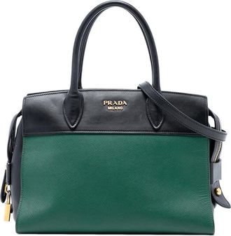 Prada Pre-owned Prada Saffiano and City Calf Esplanade Satchel Ladies P4QXGPRERXH2G297