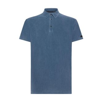 Roberto Ricci Design Polo Shirts, male, Blue, Size: 2XL Techno Wash Pique Polo