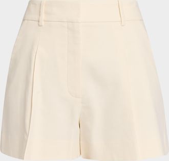 Veronica Beard Craig Pleated-Front Shorts