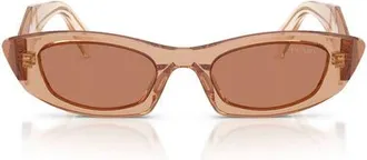 Prada 50mm Oval Sunglasses in Chocolate/brown at Nordstrom
