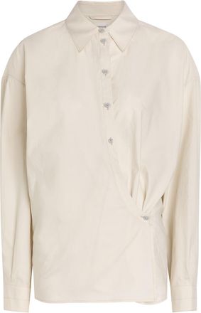 Christophe Lemaire Twisted Cotton-blend Poplin Shirt - Cream - 42 (UK14 / L)