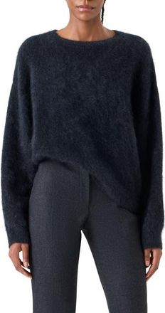 Akris Cloud Brushed Cashmere Sweater in Charcoal at Nordstrom, Size 10