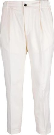 Michael Coal Classico Cropped Broek - Heren - Vrijetijds broeken - Wit - W38 - Wol - Broeken