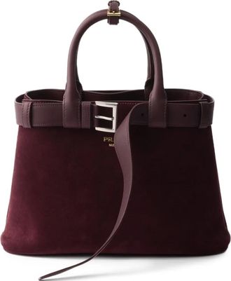 Prada Borsa tote Buckle media - Rosso