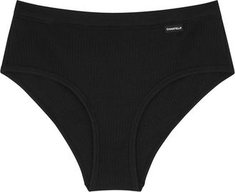 Chantelle Comfort Ribbed Stretch-cotton Briefs - Black - XL