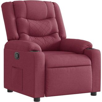 vidaXL Sill&oacute;n Reclinable De Tela Rojo Tinto Vidaxl