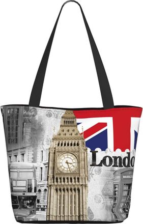 AOOEDM Britain London Ladies Shopping Bag 13x11x7in.The Perfect ValentineS Day Gift.It Is The Best ValentineS Day Gift For Mom, Daughter, Wife,Etc