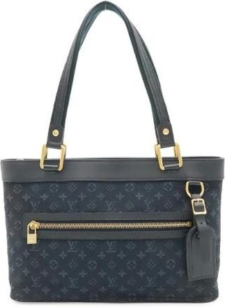 Louis Vuitton Pre-owned Lucille Monogram Mini Handbag - Dames - Vintage Schoudertas - Blauw - ONE Size - Leer - Vintage