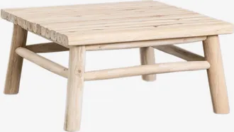 Sklum Mesa De Centro Para Jard&iacute;n Cuadrada 80x80 Cm En Madera De Teca Narel Sklum