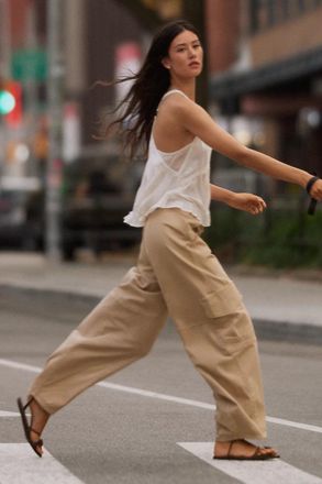 Pilcro Aero Wide-Leg Cargo Pants