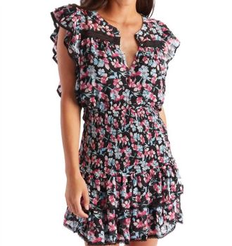 Allison New York Willow Top In Black Floral