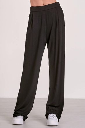 Elan Structured Pull On Straight Leg Pants In Black