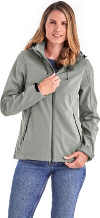 Killtec Killtec Womens Damen Softshelljacke Softshell Outdoor Jacket with Zip-Off Hood, 00762-light Olive, 48 (EU)