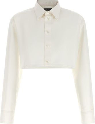 Balenciaga Womens Cotton Cropped Shirt
