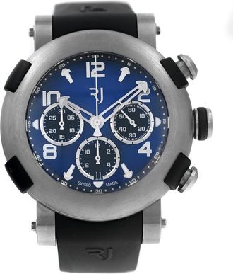 RJ Watches Pre-owned Romain Jerome Arraw 1M45C.Tttr.3517.Rb Blue Dial Chronograph Tit Grey Dial Mens Watch 1M45C.TTTR.3517.RB