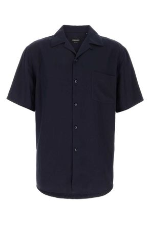 Giorgio Armani Blue Solid Regular Shirt