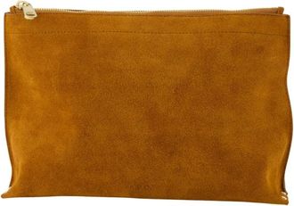 A.P.C. Neige Clou Clutch - Dames - Clutches - Bruin - ONE Size - Su&egrave;de - Tassen