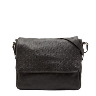 Gucci Guccissima Brown Leather Shoulder Bag (Pre-Owned)