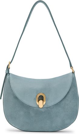 Savette Tondo Small Suede Shoulder bag - Denim - One Size