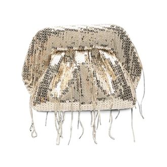 Themoir&egrave; Bios Small Fringe Sequin Hemp - Bags - Mujer - Amarillo - ONE SIZE