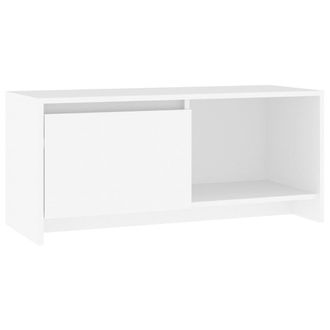 vidaXL Vidaxl - Mueble Para Tv De Madera Contrachapada Blanco 90x35x40 Cm
