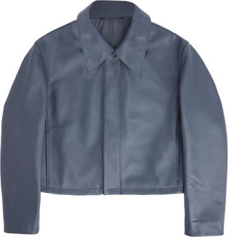 Christophe Lemaire Giacca crop - Blu
