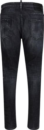 Dsquared2 Mens Teddy Wash Jeans Black Cotton; Elastane