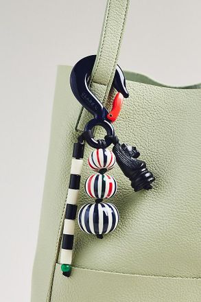 Clare Vivier Beaded Stripe Fob Charm