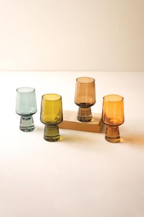 Kalalou Set Of Four Solid Base Tumblers - One Each Color