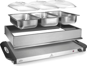 Lacor Calentador De Platos, Acero Inoxidable - Lacor