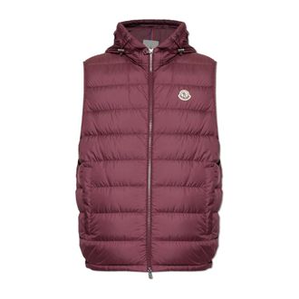 Moncler Vests, male, Red, Size: 2XL Marseillan Hooded Down Vest